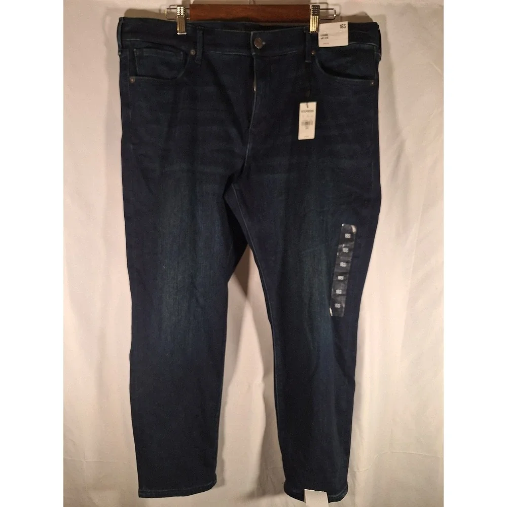 Express Legging Mid Rise Jeans Dark‎ Wash Indigo Stretch Denim Size 16S New